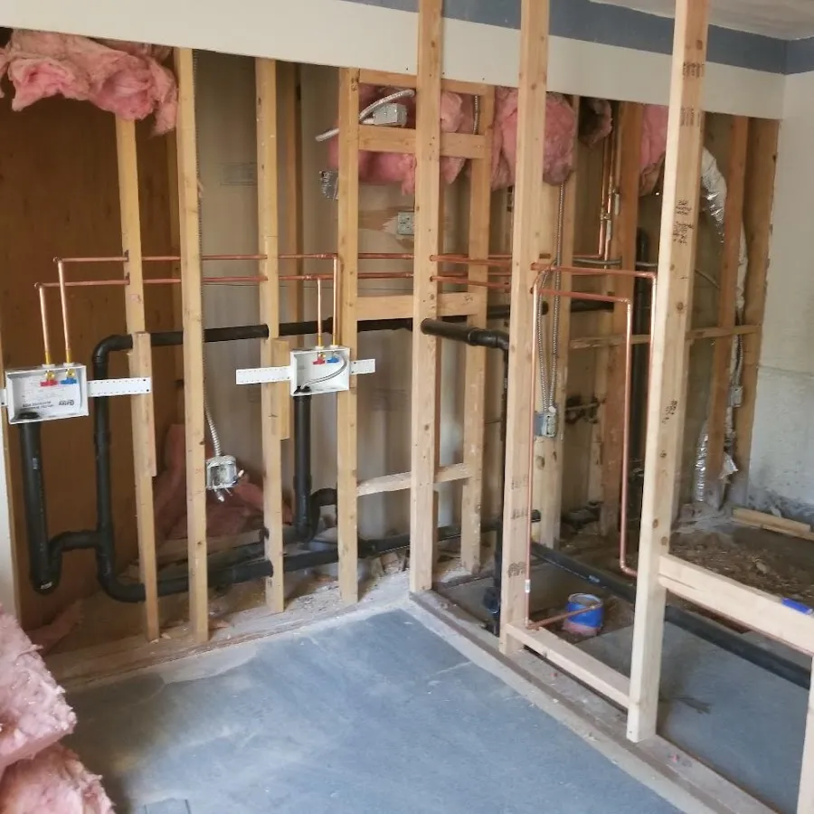Copper pipe rough-in and plumbing installation in Beech Grove